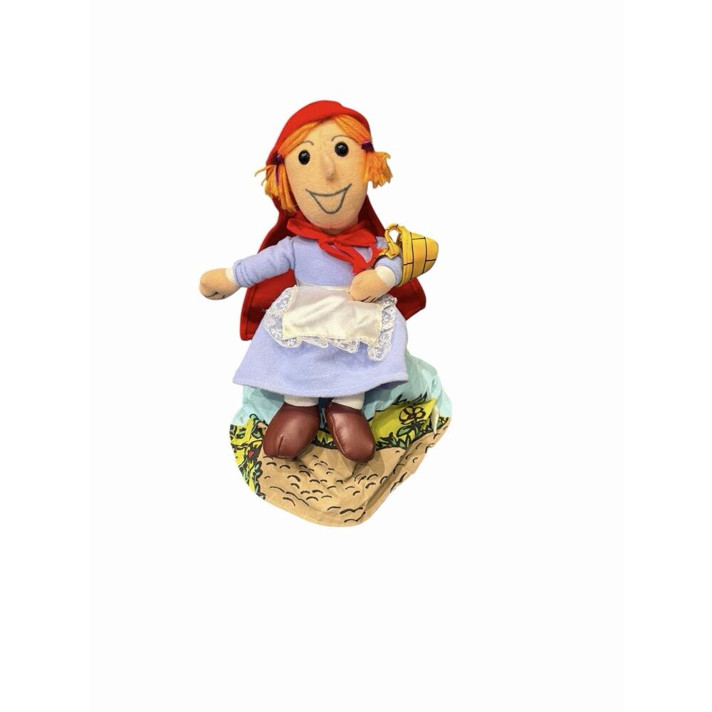 Little Red Riding Hood / Big Bad Wolf Flip Plush Toy Nursery Rhymes Vintage Rare